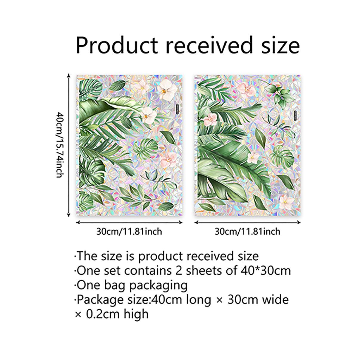 

Xc6053 Зеленые растения и цветы Красочный солнечный свет Электростатические наклейки Наклейки на окна Наклейки для декора стен домашнего оконного стекла