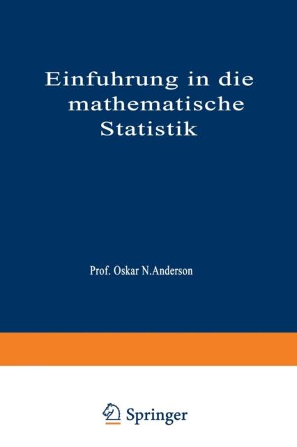 Kniha Einfuhrung In Die Mathematische Statistik