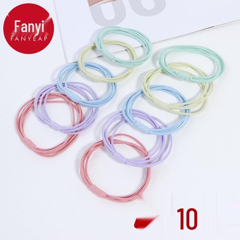 Women's A1V40 Hair Tie Set: Simple One-Piece Ponytail Rope with Free Shipping