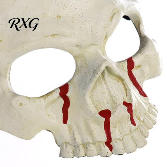Durable PU Foam Skeleton Mask Halloween Mask, Scary with Side Clip, Lightweight Non-burdening Skull for Haunted House Cosplay Masquerade Parties