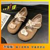 Versatile Gentle Bow Cartoon Flat Shoes Fashion Sweet Girly Soft Spring 2025 New