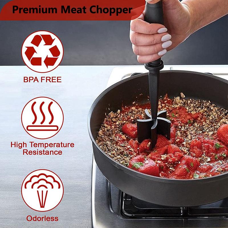 1pcs Meat Chopper, Meat Shredder, Heat Resistant Suitable For Hamburger Meat Ground Beef Smasher