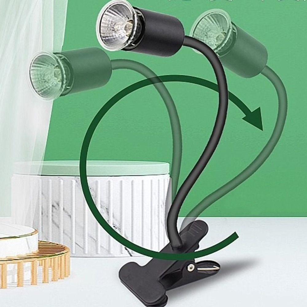 Curved Long Holder Reptile Heat Lamp 25W/50W/75W Pet Heat Bulb Temperature Controller