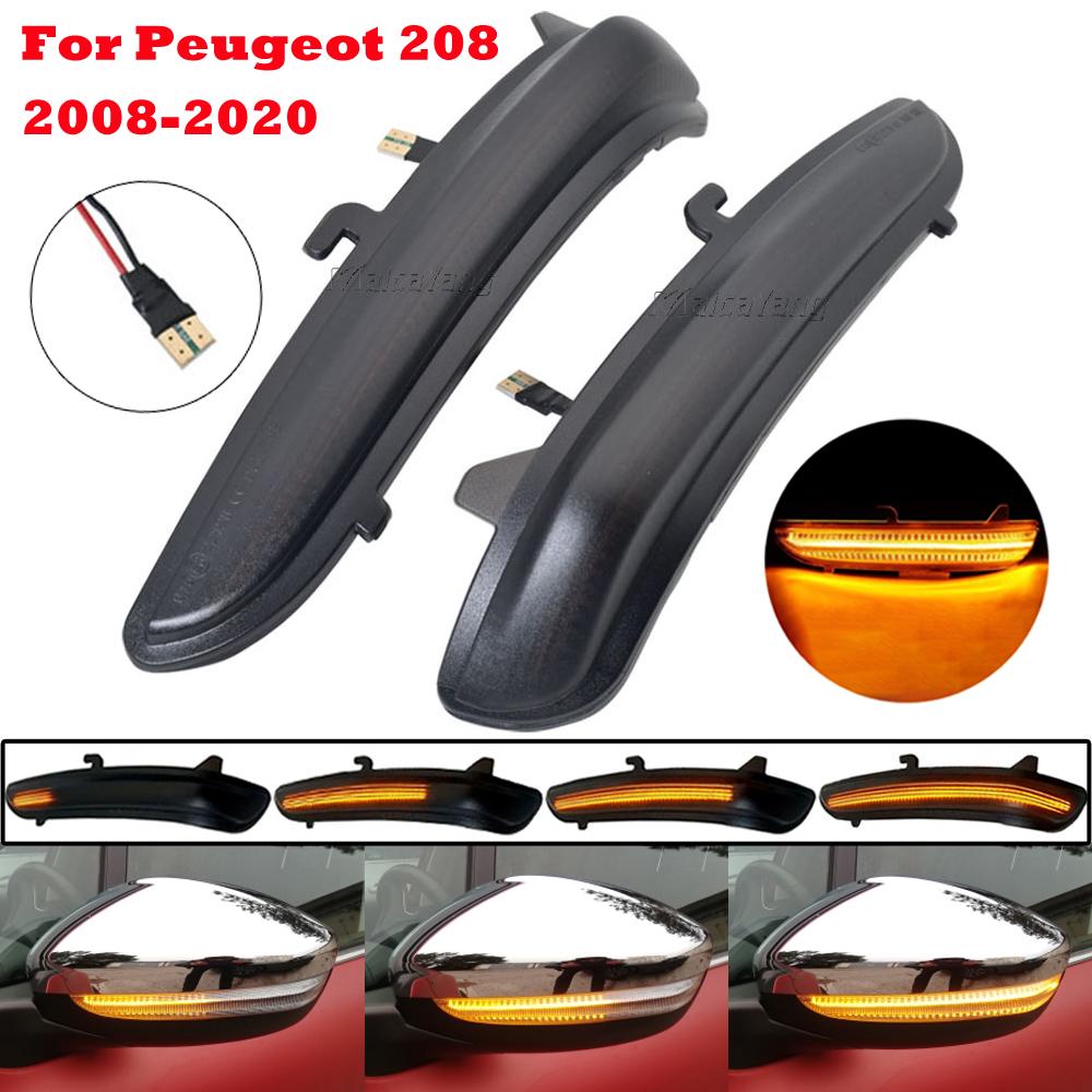 2Pcs Dynamic LED Side Mirror Blinker Flowing Light for Peugeot 208 2008 I Citroen C3 III C4 Cactus Opel/Vauxhall 57B1206E