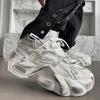 Z Brand Men's 2025 Height-Boosting Retro Sneakers - Breathable, Casual, Autumn Dad Shoes with Thick Soles.