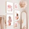 Fashion Girl Art Canvas Painting Perfume Bottle Heels Lipstick Handbag Nordic Posters And Prints Wall Pictures Room Decor