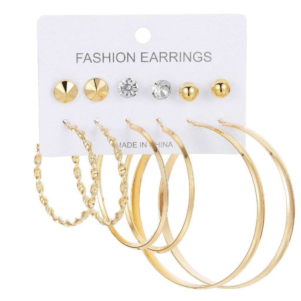 2023 New Earrings Franc Diamond Earrings Exaggerate Earrings Fashion Set Elegant Charm Gold Luxury Earrings Gift Couple Earrings Set