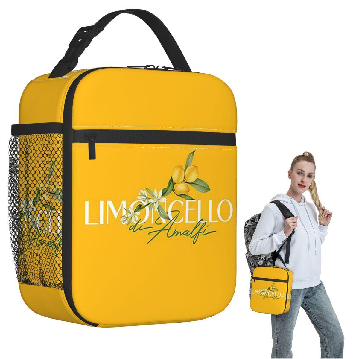 Limoncello Di Amalfi Insulated Lunch Bag for Women Children Leakproof Food Boxes Thermal Lunch Box Tote One Size