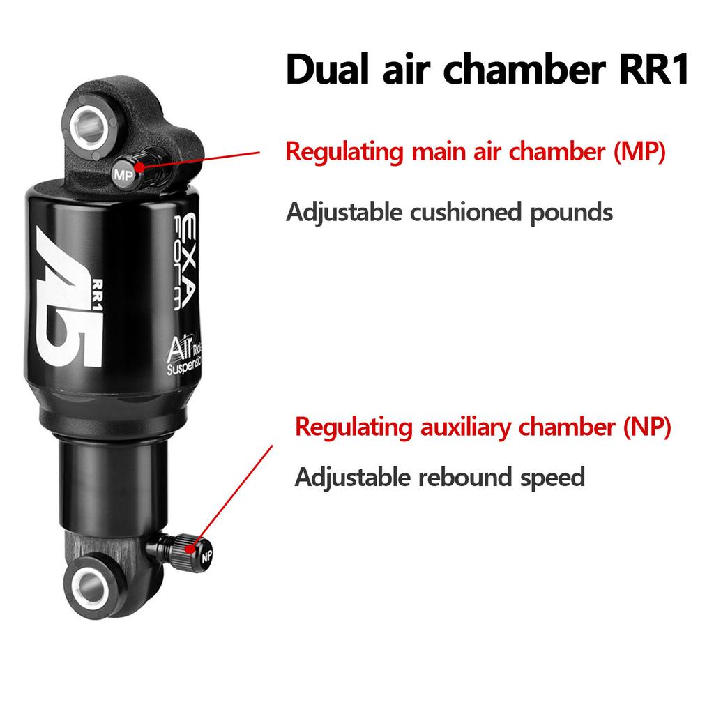 EXA Formato A5 165MM 125mm 150mm 190mm RR1 Re Cámara de Aire Amortiguador Trasero Para Bicicletas de Montaña Amortiguador MTB Ajustable