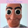 Maschera di Plastica Cartoon Tungtungtungsahur con Faccina Sorridente per Costume di Coppia Divertente