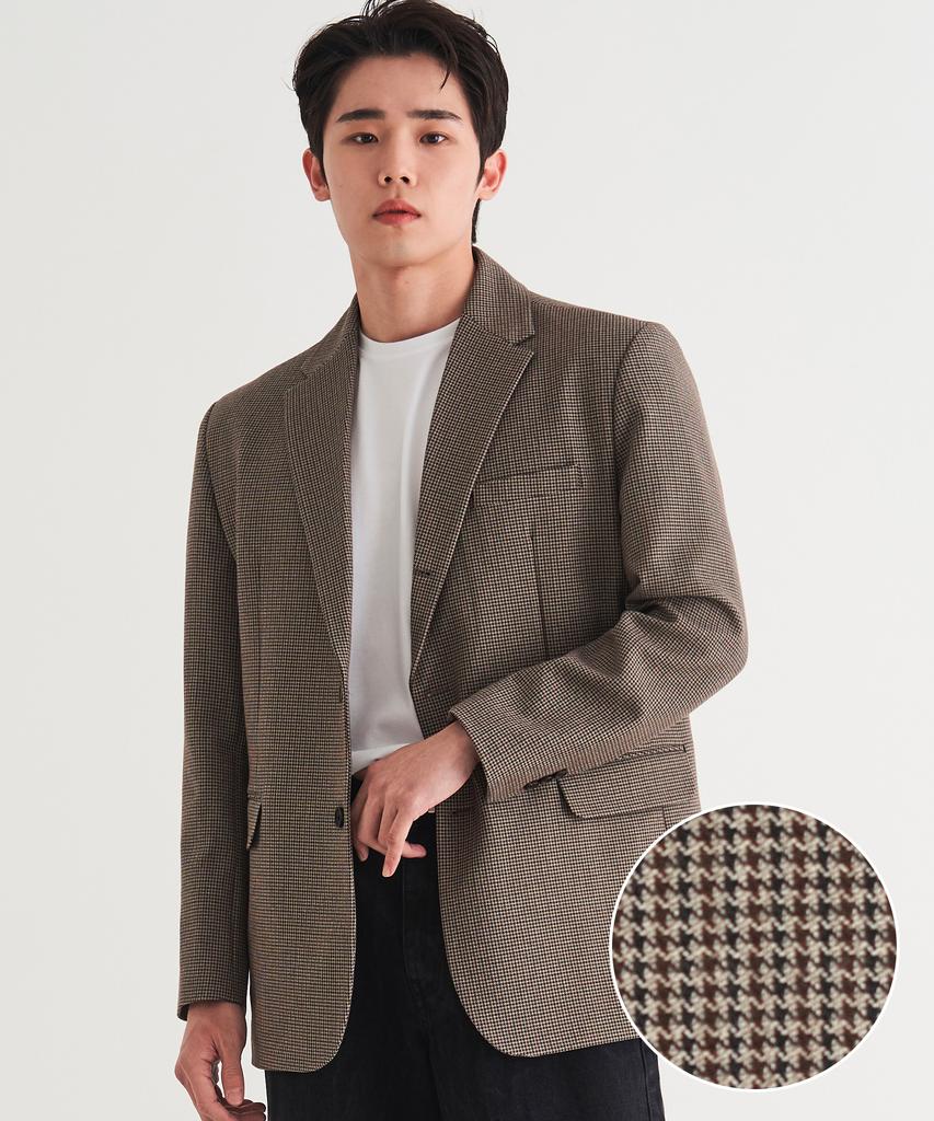 Suare Houndstooth Switch Single Jacket