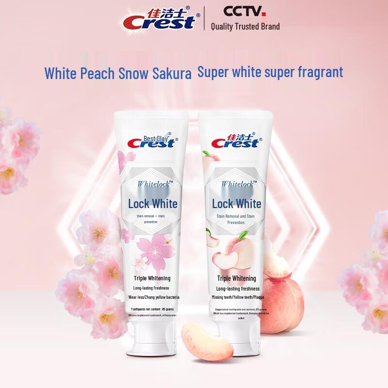 

Crest Lock White Peach Snow Cherry Toothpaste