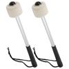 2Pcs Wollfilz Kopf Drumstick Starke Flexibilität Tragbare Rutschfeste Instrument Zubehör