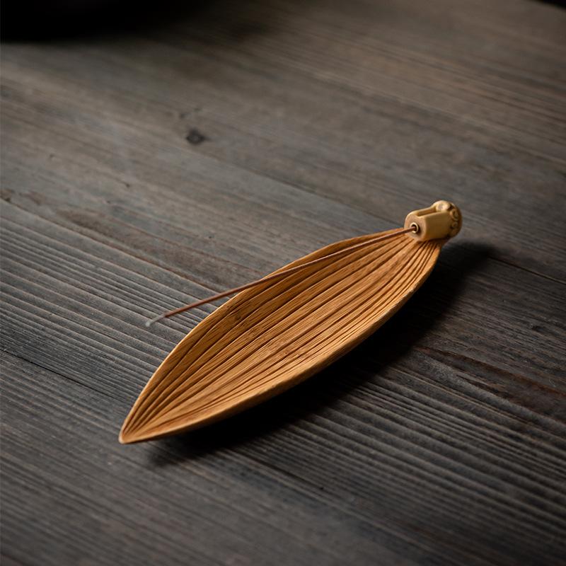 Japanese Style Bamboo Lotus Incense Holder Home Zen Aroma Stick Burner