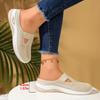 Women's Breathable Knit Slip-On Sneakers Lightweight Half Slipper, Comfortable Walking Shoes for All-Season Casual Outdoor Women's Summer Shoes