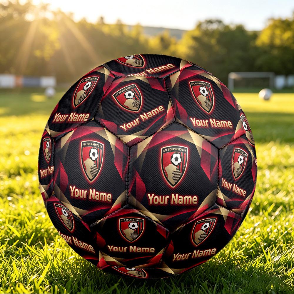 Personalized Size 5 Football Bournemouth Football Pattern Outdoor Game Sports Ball Gift