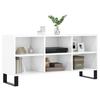 VidaXL Meuble TV blanc brillant 103,5x30x50 cm bois d'ingénierie 826998