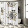Watercolor Koala Bathroom Curtain Shower Drape Decorative Artistic Fabric Waterproof