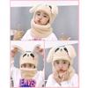 Double Fleece Kids Caps Plush Scarf Thicken Cap Winter Warm Neck Cap  Children
