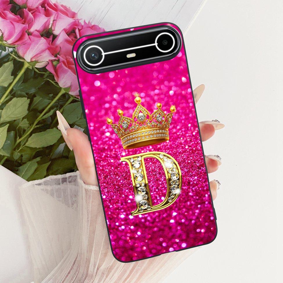 For Tecno KM9 Case For Tecno Pova Slim Cover Silicone Fashion Luxury A-Z Letters Cool Crown Soft Casing