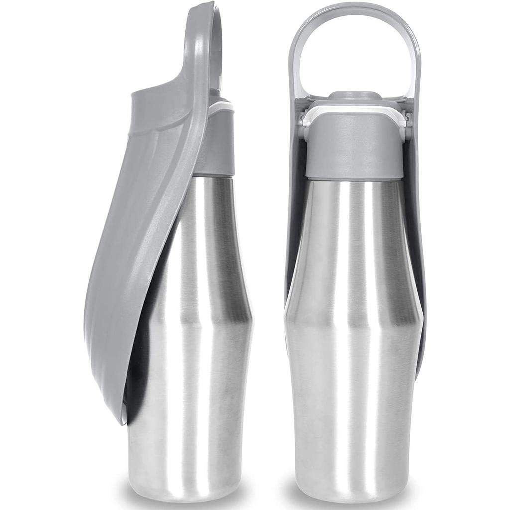 Botella de Agua Grande para Perros de 750 ml Acero Inoxidable Portátil para Exteriores Bebedero para Perros Recipiente de Agua para Viajes Suministros para Mascotas Adecuado para Todas las Razas de Perros Decoración