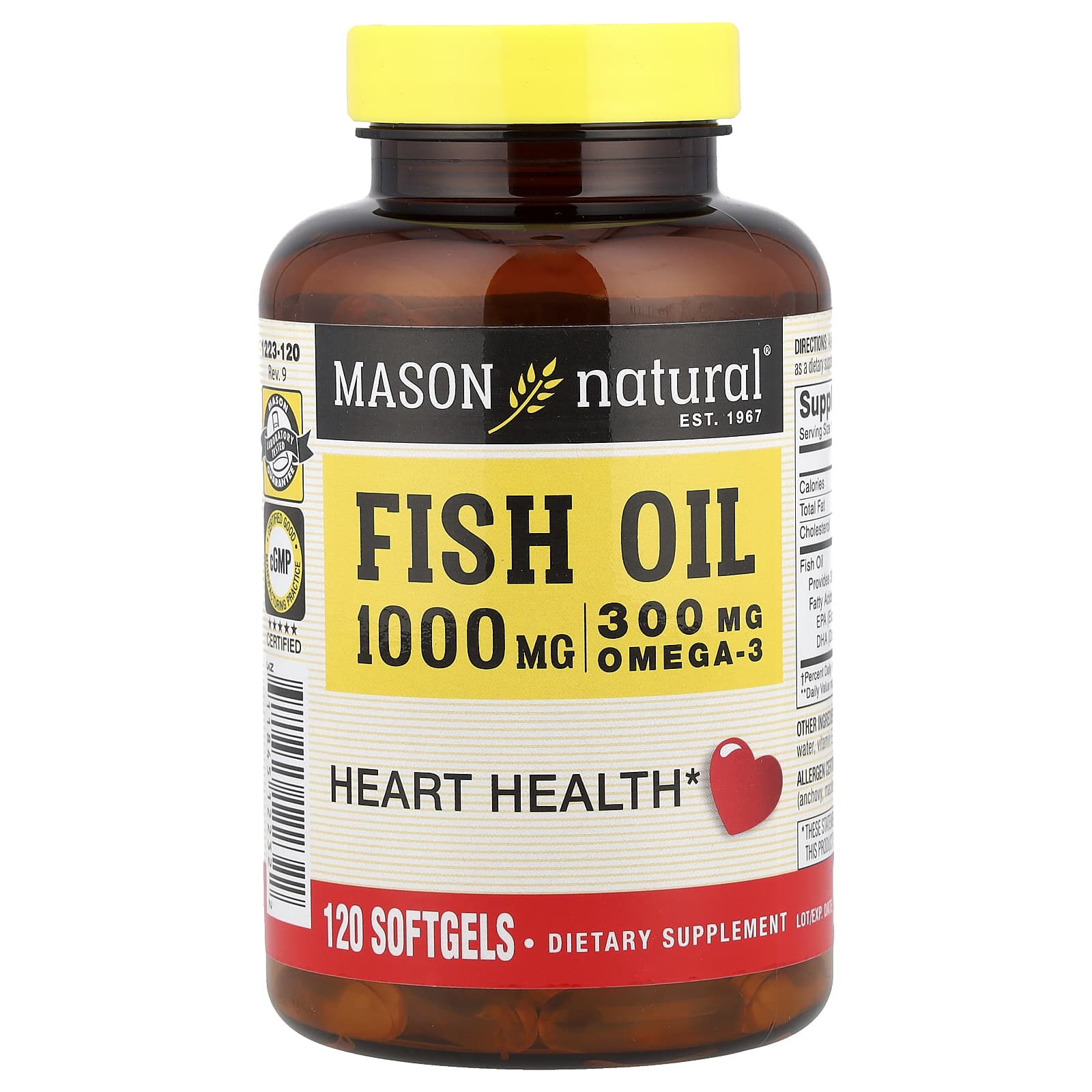 

Fish Oil, 1,000Mg, 120 Softgels