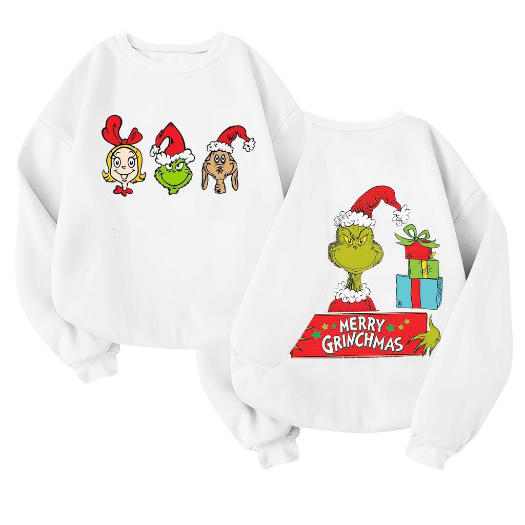 Children's Fashionable Lightweight Long-sleeved Round Neck Pullover With Pockets Printed Pullover