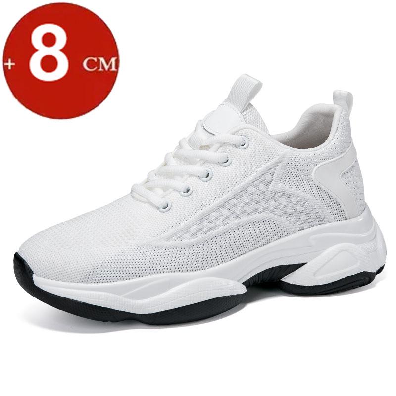 Hidden 6cm 8cm Mesh Elevator Shoes Men Casual Sports Sneakers 2025 Summer Breathable Height Increasing Shoes Male Taller Lifting