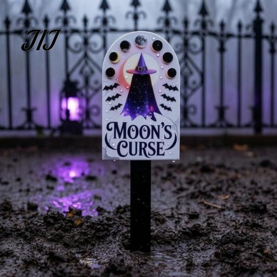Durable Garden Stakes Halloween Ground Stake Art, Decorative Acrylic Yard Sculpture, Waterproof Easy Install Sign, Weather Resistant Lawn Ornament for