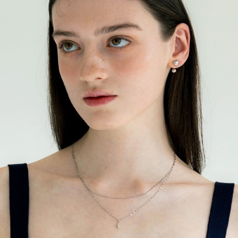 

Pearlymore Cross Two Line Necklace_PM24N001SS free
