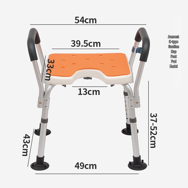 Rutschfester Aluminium-Bade-/Duschhocker für ältere Menschen & Schwangere