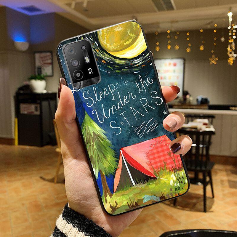 New Planet Space Pink Moon Spaceman Phone Cover For OPPO A74 A94 A3S A5S A9 A12 A15S A52 A53 A53S A72 A73 2020 A91 5G Case Coque