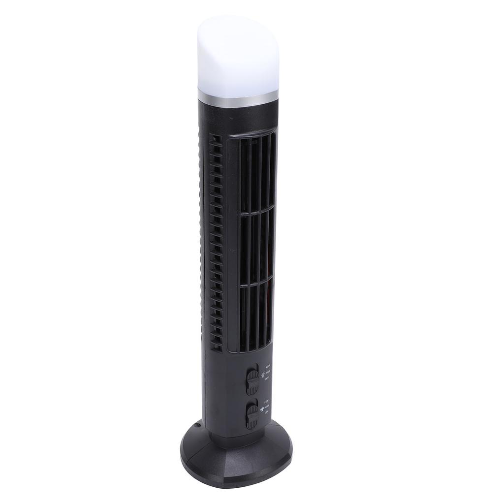 Bladeless Turmventilator Tragbar Einstellbare Geschwindigkeit Leise Kompakt Platzsparend USB Schreibtisch Bladeless Ventilator mit Licht für Zuhause