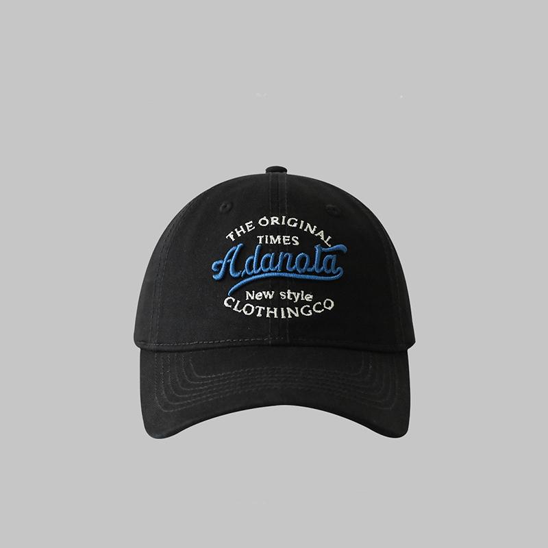 

RICYGVM Embroidery Letter Baseball Hat For Women Sunshade Visors Cotton Fashion Duck Tongue Cap Unisex Solid Color Peaked Hats Adjustable чорний