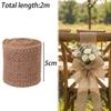 3/5/7.5/10/15cm Burlap Fabric Roll Christmas Gift Wrapping Bowknot DIY Handmade Wedding Party Home Decoration Jute Roll Supplies