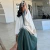 MQ100 Tie-dye Abaya Cloak: Summer European & American Trend Cardigan Dress