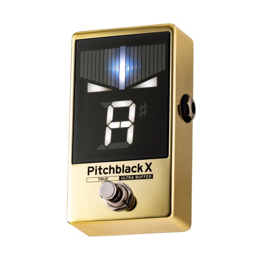 KORG Pitchblack X Pedal Tuner for Guitar/Bass, Limited Edition Color, }0.1 Cent High Accuracy, Ultra Buffer, True Bypass, DC Out, Strobe Tuning, Gold