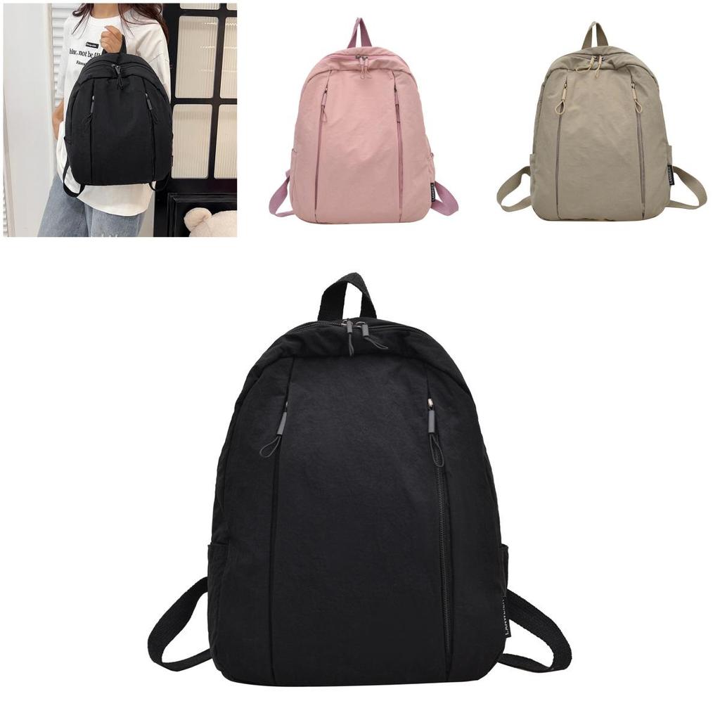 Trendy Solid Color Large Capacity Backpack For College And Travel With Breathable Design