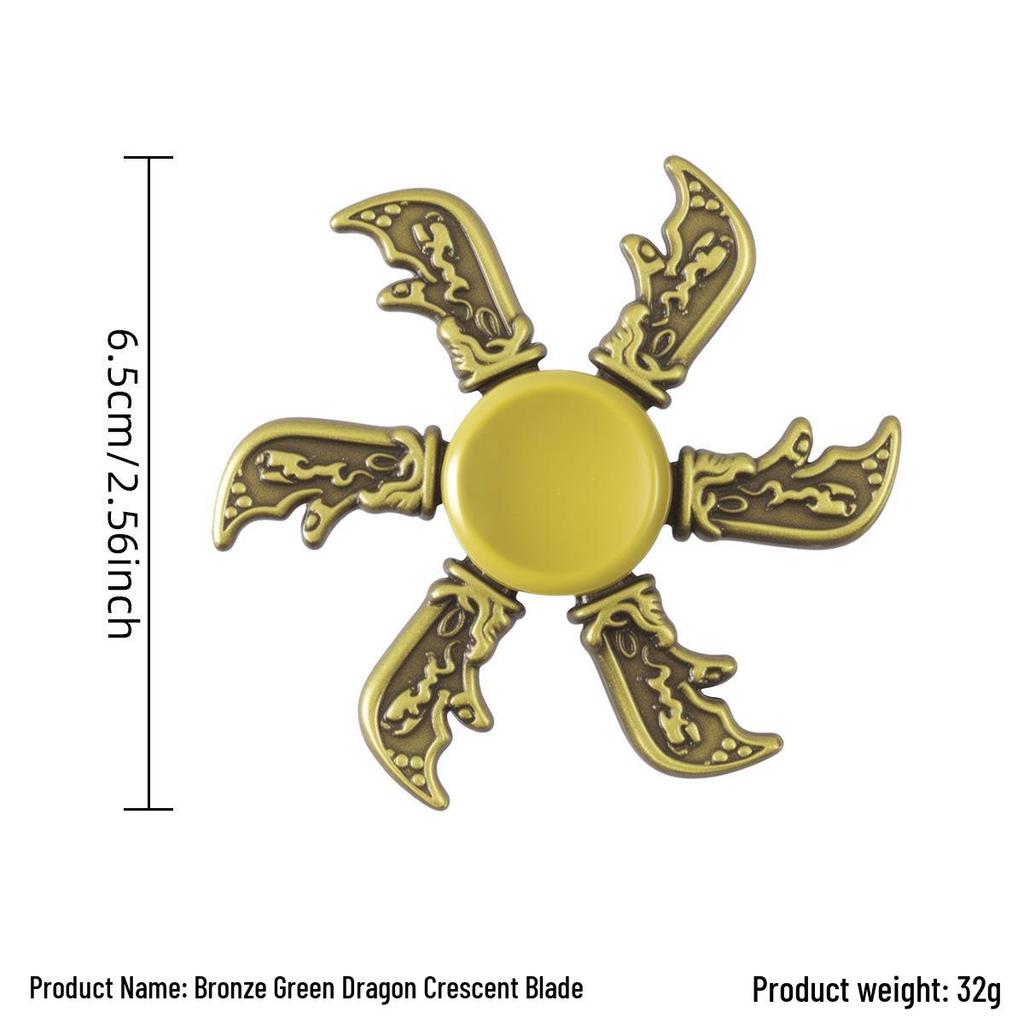 Ancient Bronze Zinc Alloy Cross Fingertip Spinner - EDC Decompression Toy  