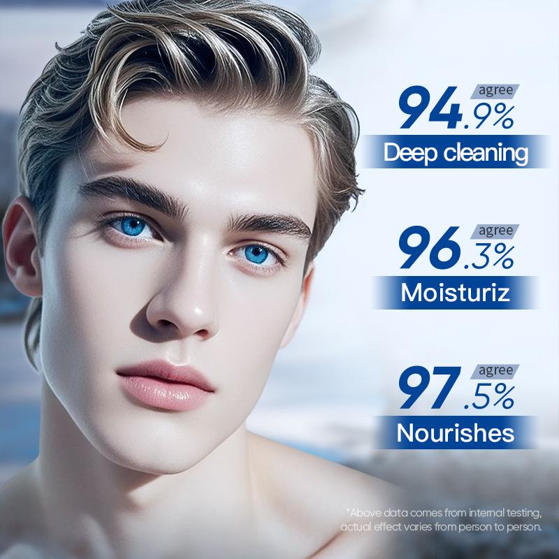 Set SADOER pentru bărbați, hidratant, revigorant și pentru controlul sebumului, set din trei piese: Demachiant Facial Hidratant, Loțiune pentru Îngrijirea Pielii și Cremă de Față