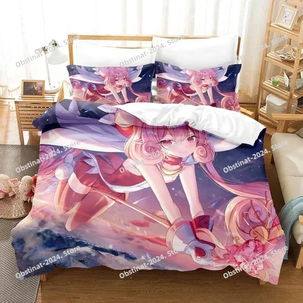Fashion 3D Print Anime Pink Girls Neneka Bedding Set Single Twin Full Queen King Size Bed Set Adult Kid Bedroom Duvet cover sets