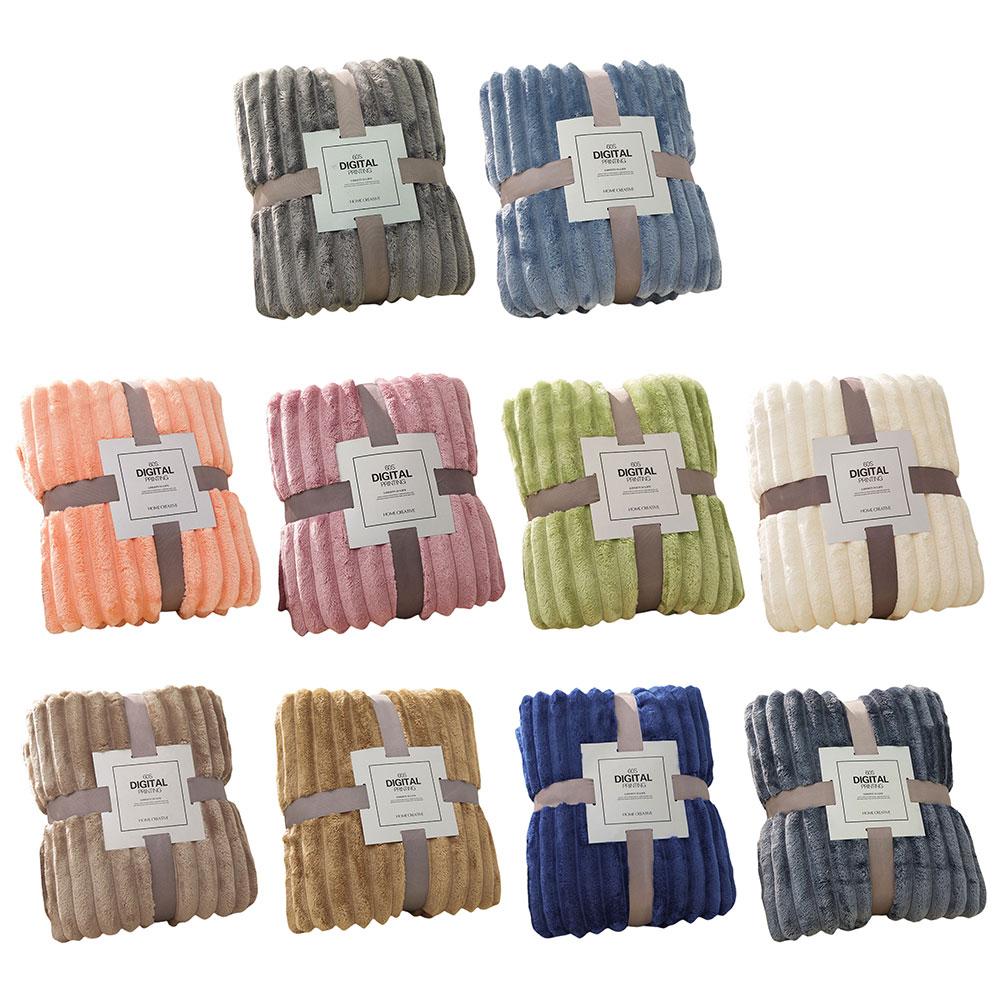 Cozy Plush Blanket Solid Color Faux Fur Throw Blanket Thickened Fleece Blanket Soft Nap Blankets for Couch Sofa