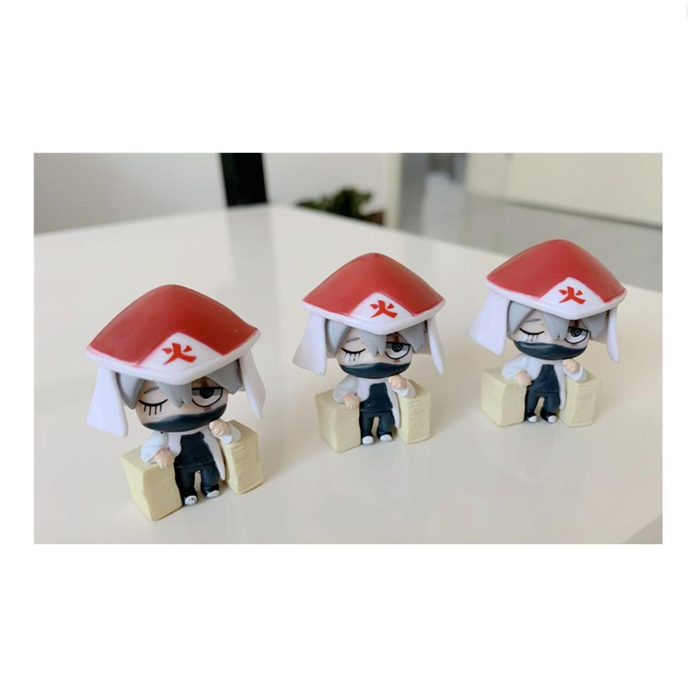 1 Pc Anime Naruto Hatake Kakashi Ninja PVC Model Small Statue Sitting Office Style Design Collection Kid Toy