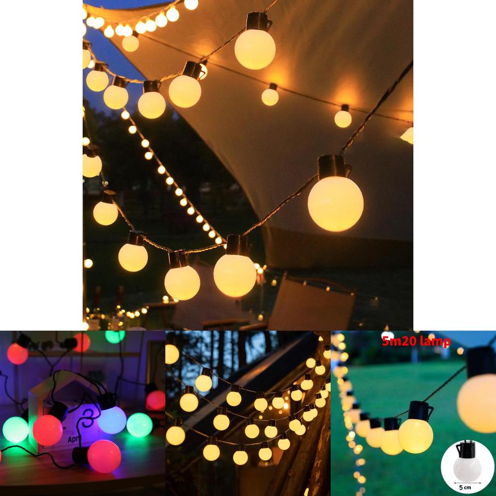 Solar LED Lichterkette 5m Wasserdicht Außen Dekoration für Camping und Partys