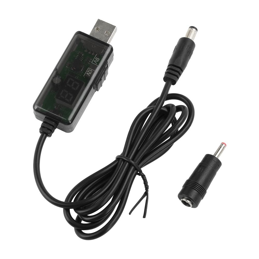 

USB Step-up Converter DC 5V to 9V 12V USB Boost Converter Cable + 3.5x1.35mm Connecter For Power Supply/Charger/Power Converter