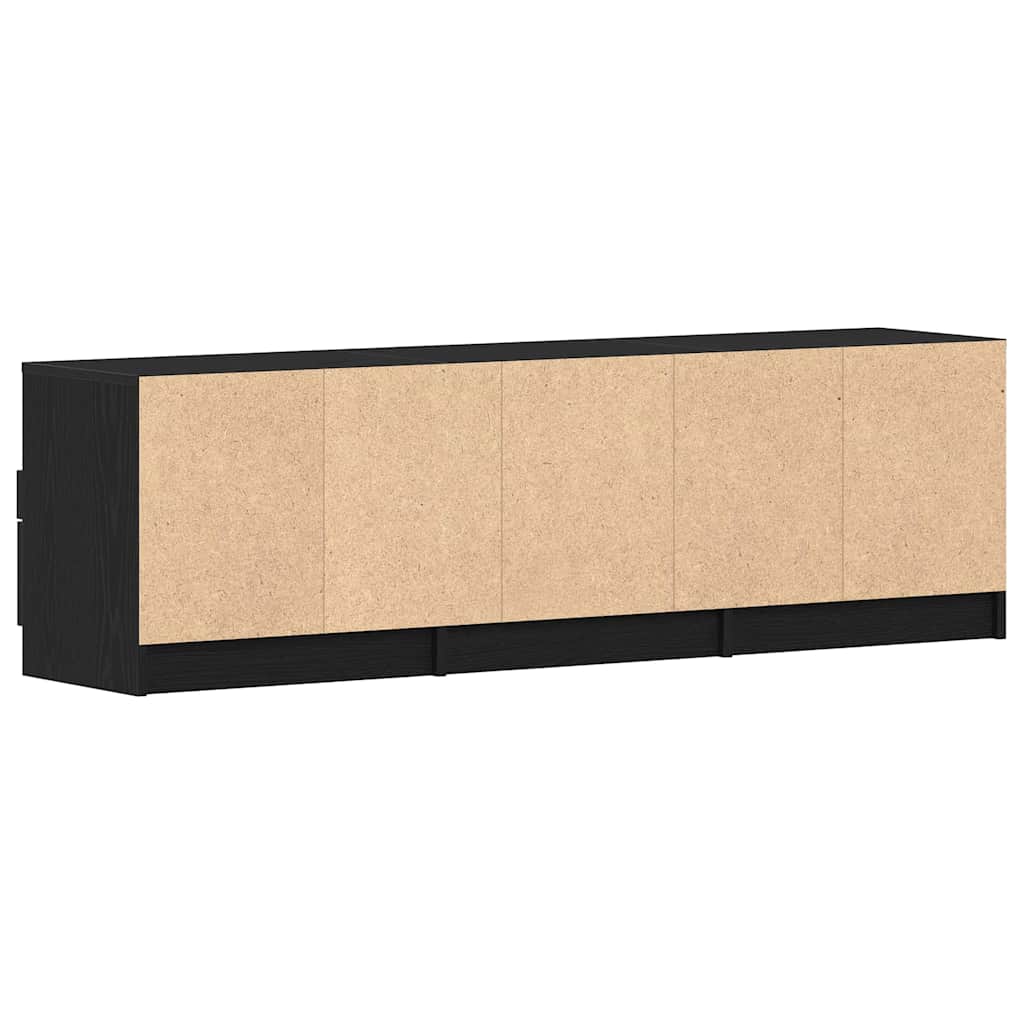 TV Cabinet Black Oak Look 150 x 33.5 x 45 cm