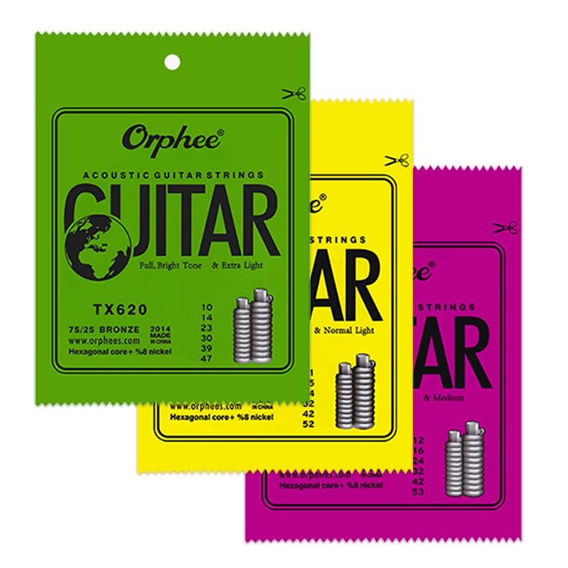 Orphee Folk Acoustic Guitar Strings TX620/630/640 Phosphor Bronze Wound Set