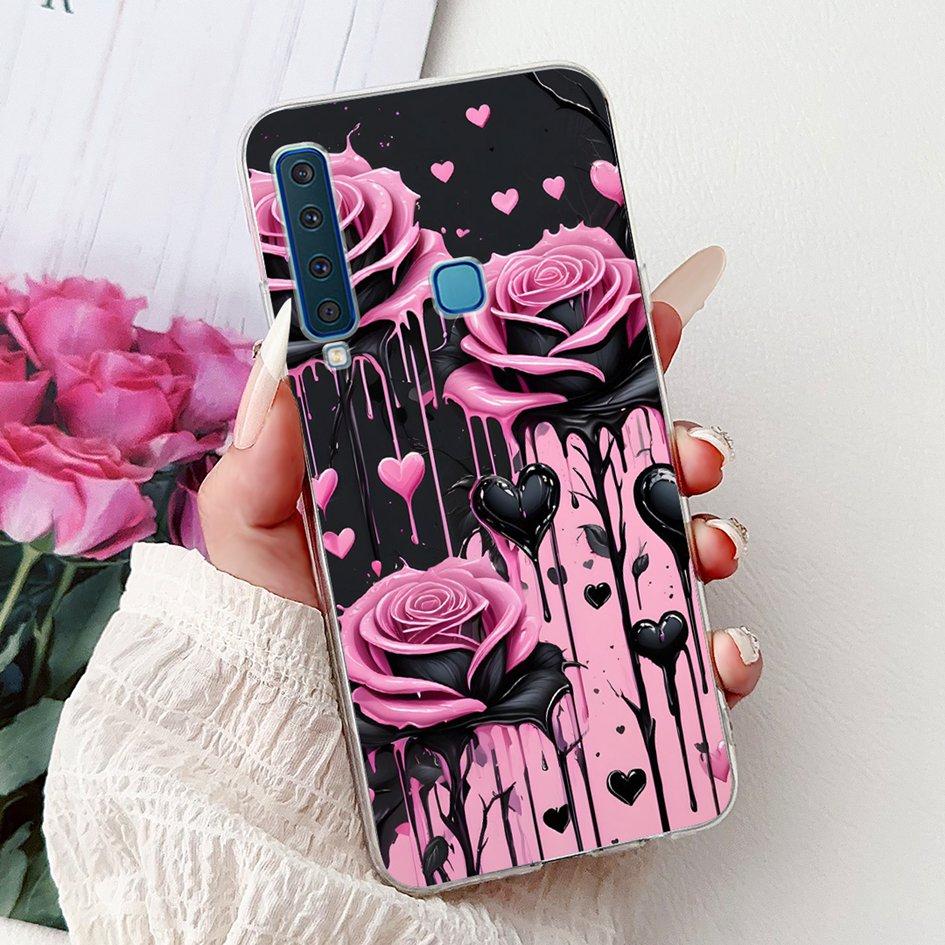 For Samsung Galaxy A7 A9 2018 Case New Fashion Flower Marble Soft Silicone Clear Phone Cover For Samsung A9 2018 SM-A920F Bumper