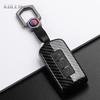 Abs Carbon Fiber Style Car Key Case Cover For Mitsubishi Xpander Outlander Asx Pajero Eclipse Cross Montero Keychain Accessories