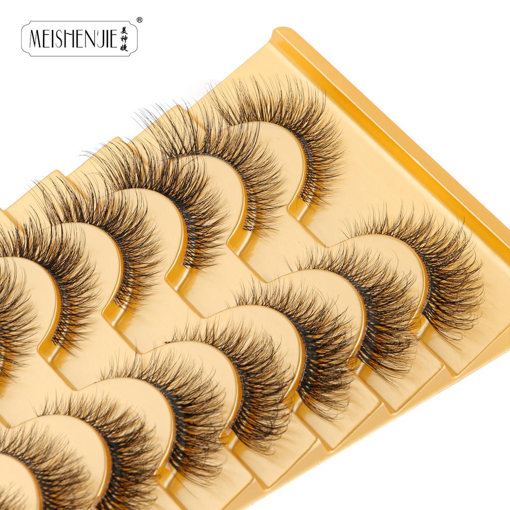 Faux Cils 6/10 Pairs False Eyelashes Natural Long Handmade Fluffy Fake Lashes Extension Makeup Tool 3D Mink Lashes Maquillaje